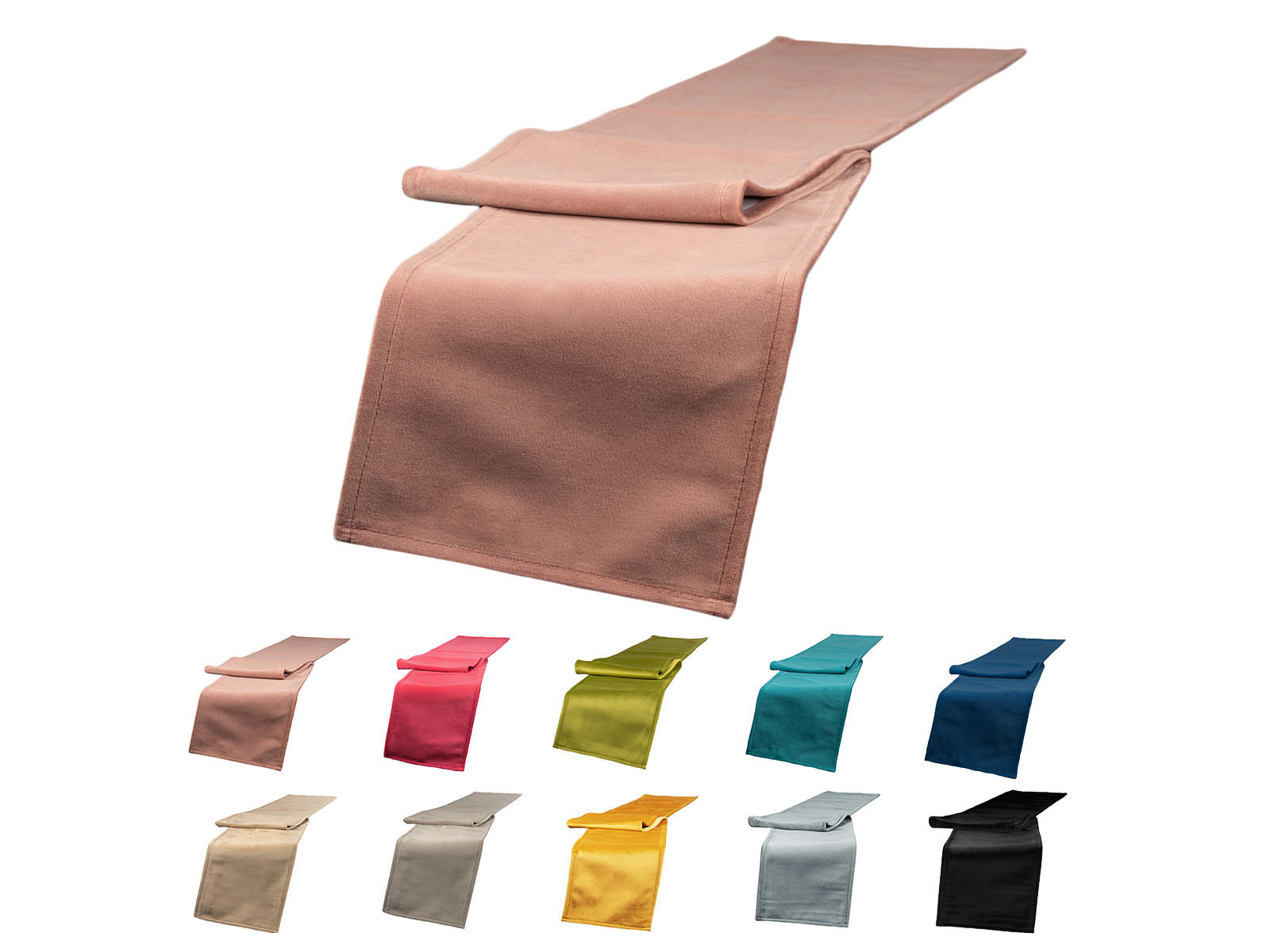XL-TISCHBAND Samt&Sonders altrosa 220/18 cm - Altrosa, Textil (18/220cm) - beties Heimtextil