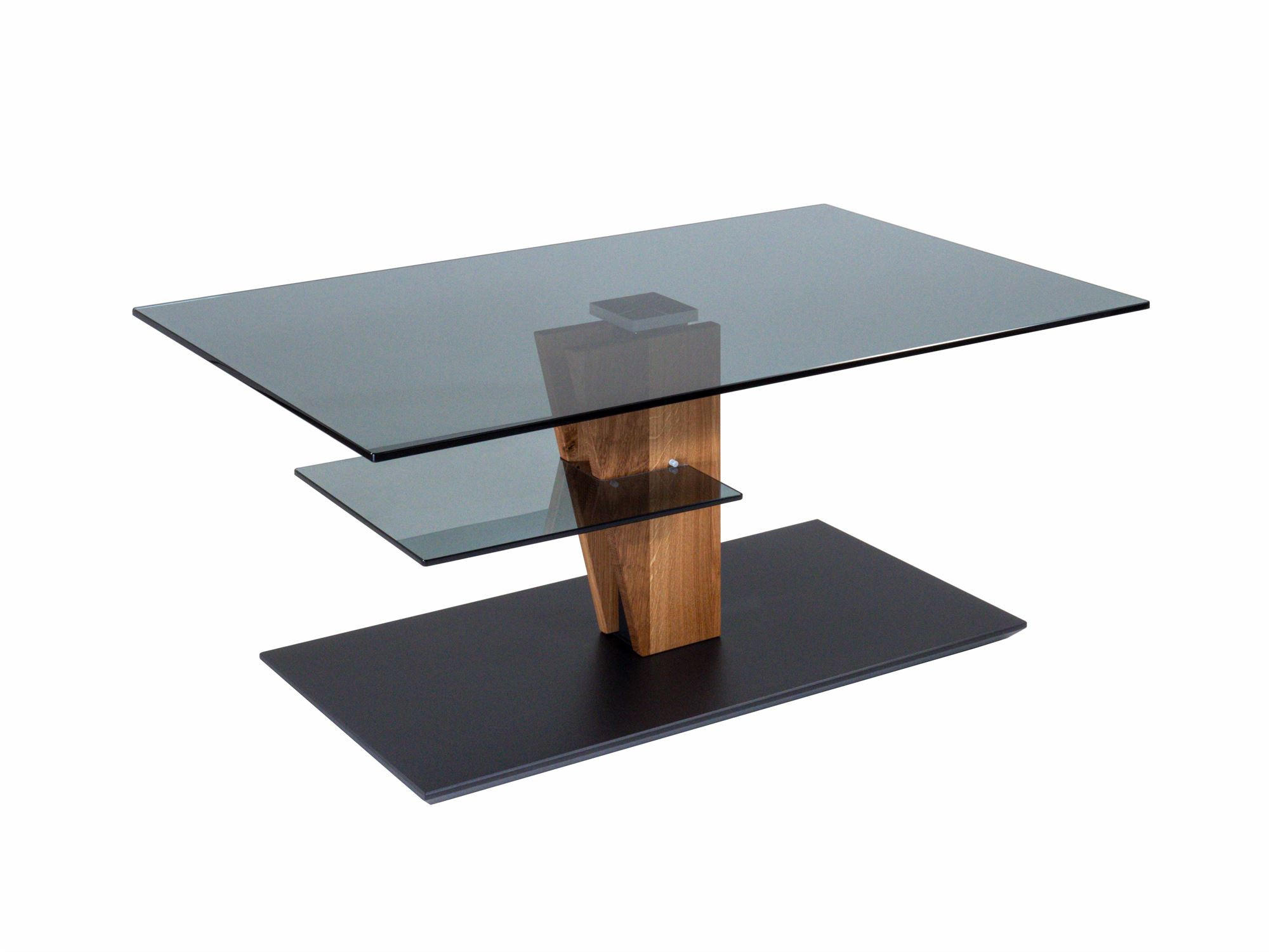 COUCHTISCH höhenverstellbar Clio 100x47x60 Parsolglas Wildeiche/Grau - Wildeiche/Grau, Glas (100/60/60cm) - 58aufmkessel