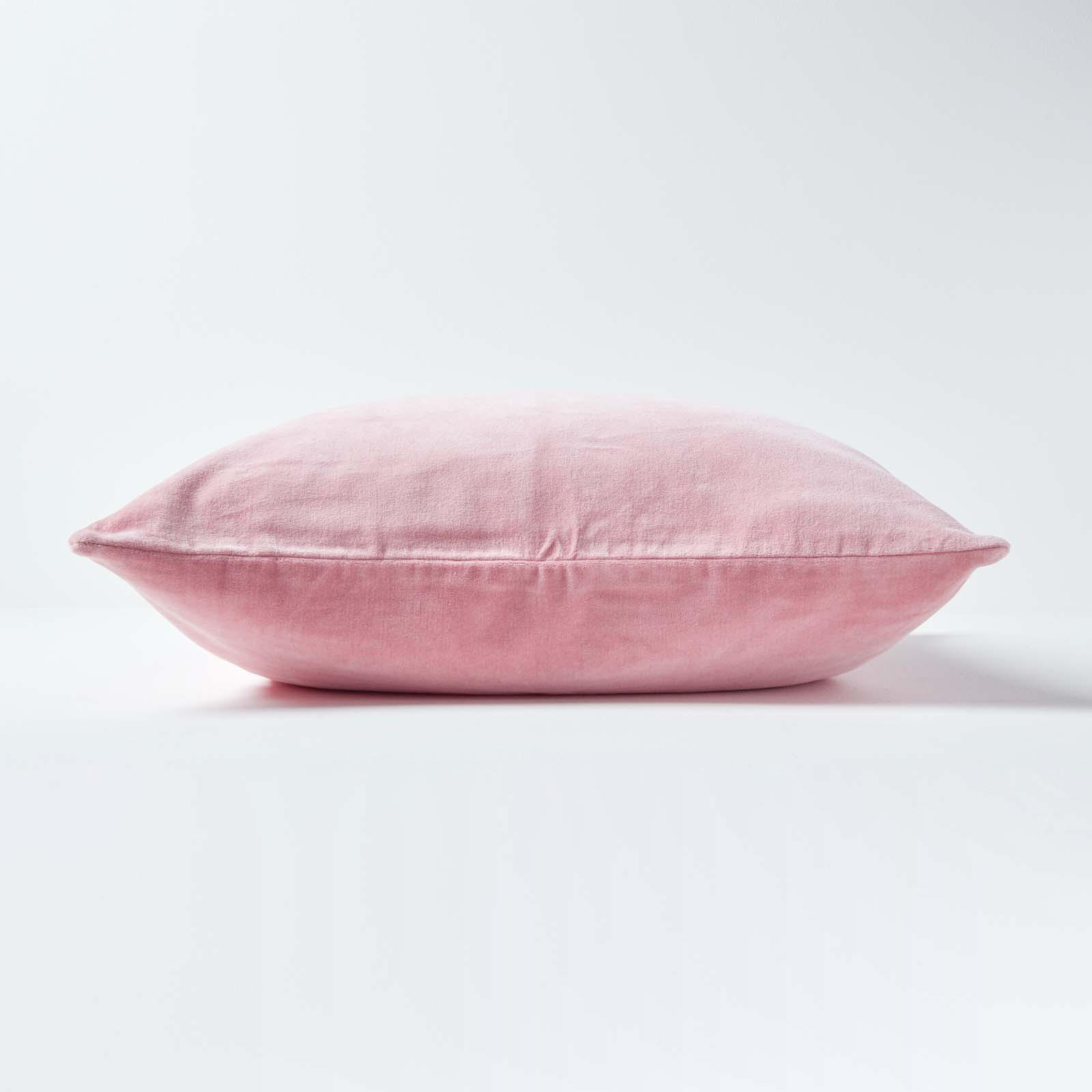 KISSENHÜLLE Baumwollsamt rosa 60/60 cm - Rosa, Textil (60/60cm) - Homescapes