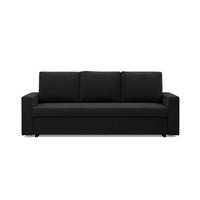 SOFA 3-SITZER MIT SCHLAFFUNKTION NEO, Schwarz - Schwarz, Textil (220/85/92cm) - Mebligo