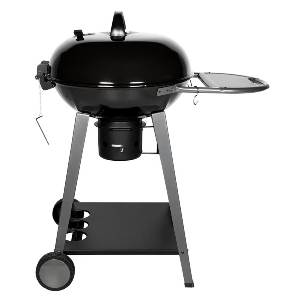 HOLZKOHLEGRILL Yutan Schwarz - Schwarz, Metall (64/103.5/92.5cm) - Somagic