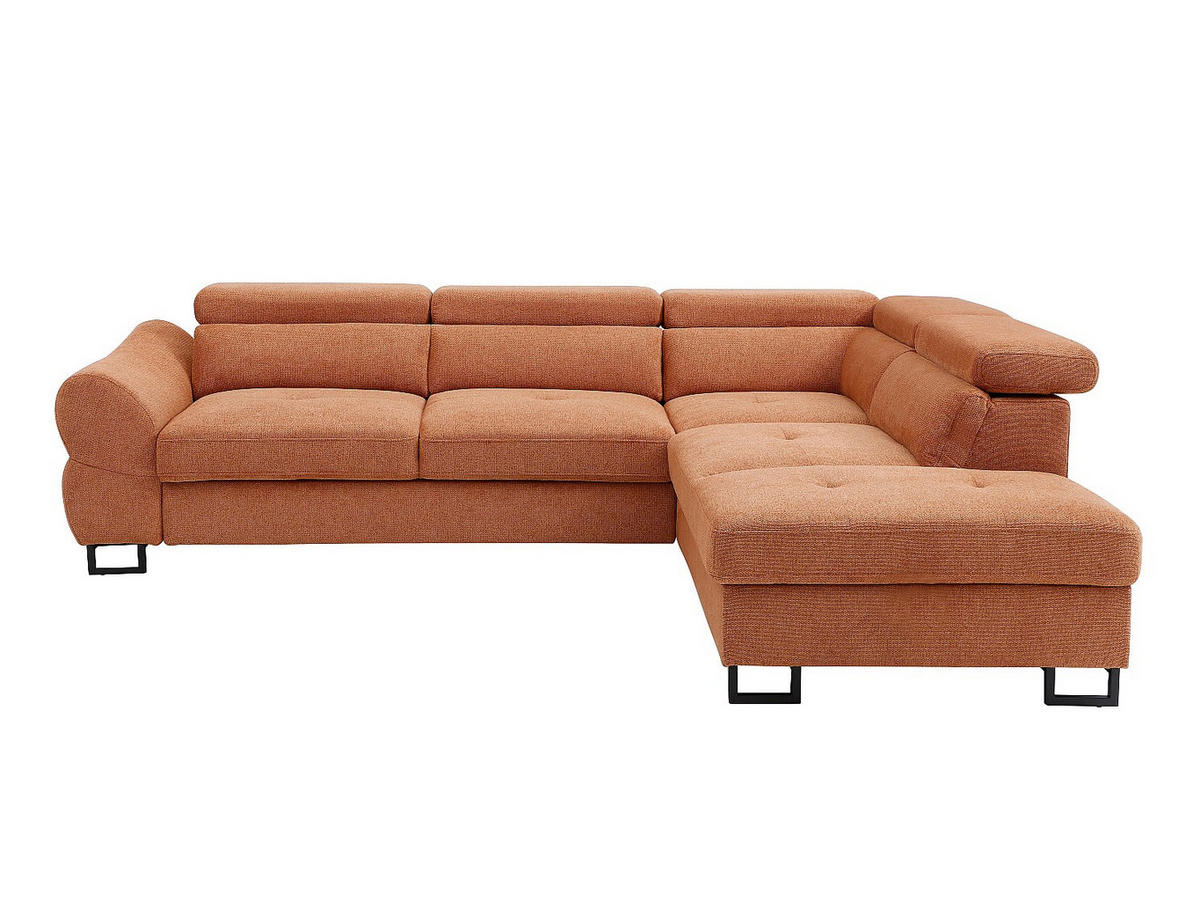 SCHLAFSOFA - 5 Personen - stoff - terracotta Vaverdo - Terracotta, Textil (272/76/230cm) - Vente-Unique
