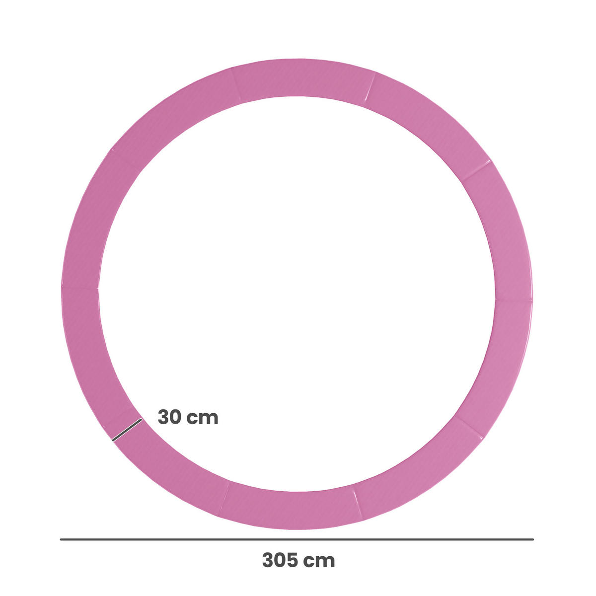TRAMPOLIN-RANDABDECKUNG Kunststoff PE Rosa - Rosa, Kunststoff (305/305cm) - SPORTNOW
