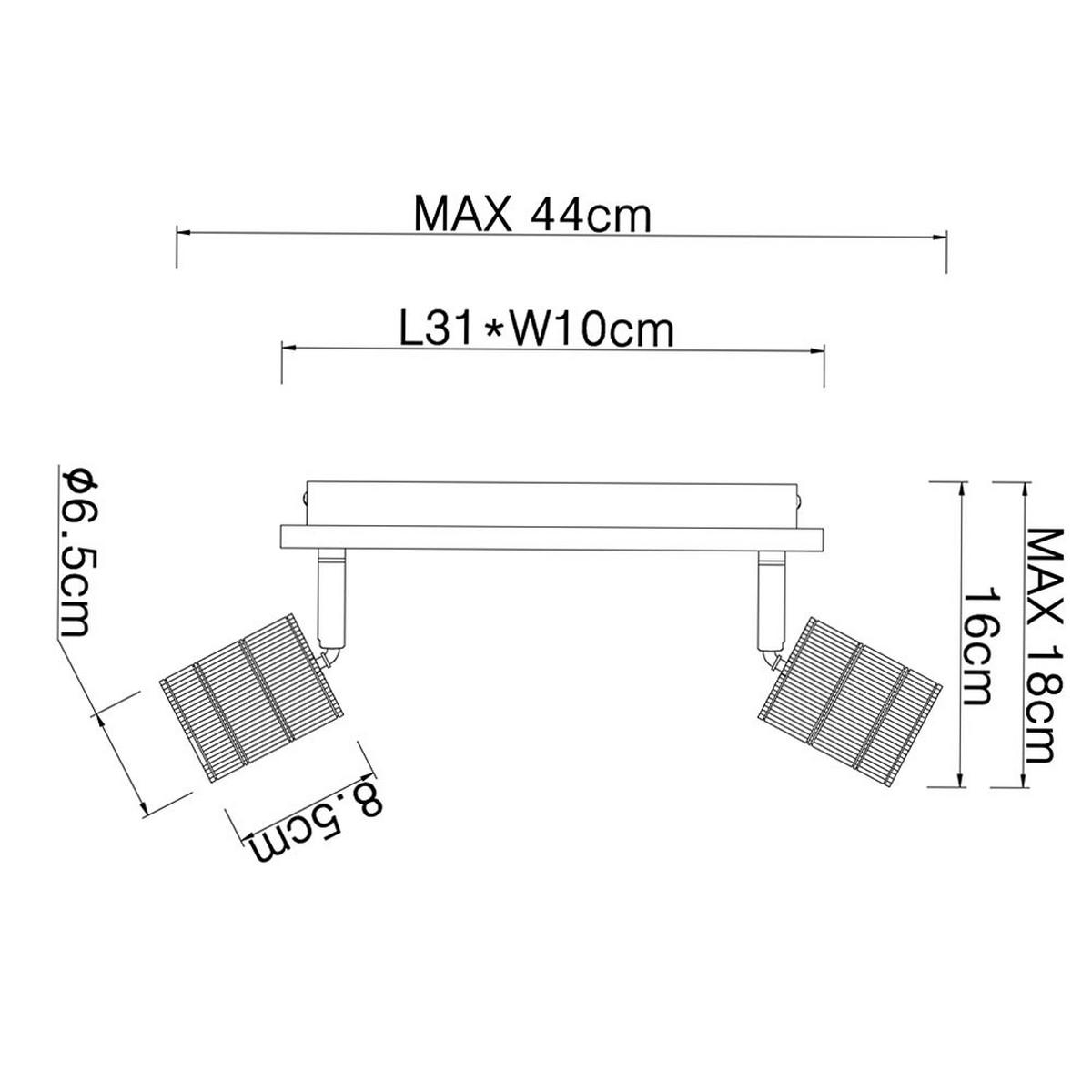 LED DECKENLEUCHTE JOSELLA Holz Braun - Braun, Holz (31/10/18cm) - Globo Lighting