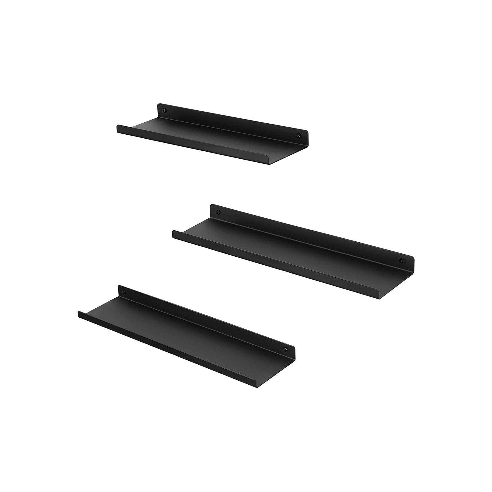 Hansiro Wandregal Schwarz 9x3x30 cm