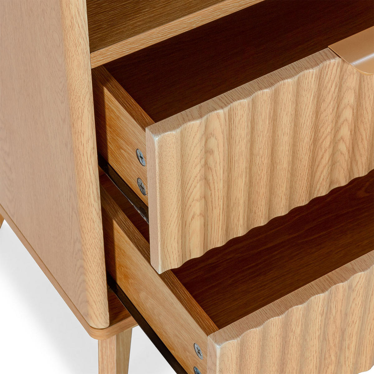 NACHTTISCH Oporton Eichenfarbe - Honigeiche, Holzwerkstoff (45/60/35cm) - VS Venta-stock