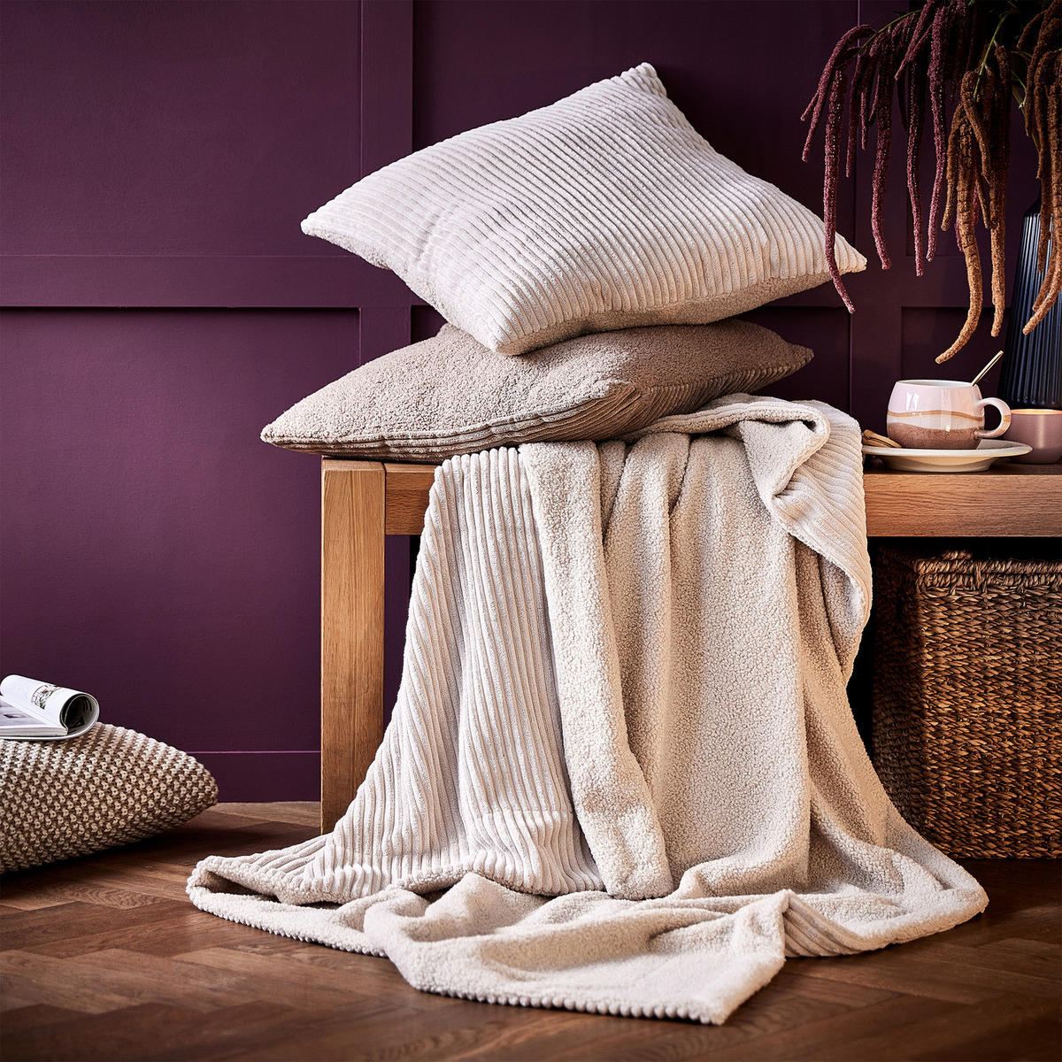 DECKE Lord Of The Cord - Beige, Kunststoff (150/200cm) - Butlers