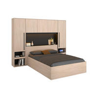 BETT mit Bettkasten - 2 Personen - holz - schwarz, naturfarben hell Velona - Schwarz/Naturfarben, Holz (140/190cm) - Vente-Unique