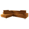 ECKSOFA Fonti, Seite: Links - Orange, Holz/Textil (253/188cm) - MIRJAN24