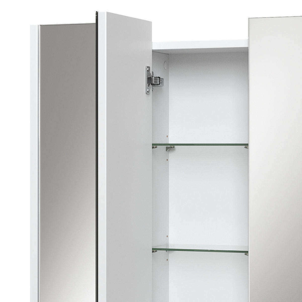 BADSPIEGELSCHRANK Majest Weiß 67.4 x 68 cm - Weiß, Holzwerkstoff (67.4/68/17cm) - Vicco