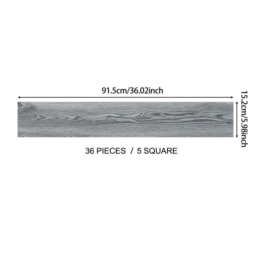 VINYLBODEN 5m²/36-TLG. selbstklebend PVC - Grau, Kunststoff (0.2/91.5/15.2cm) - Livingandhome