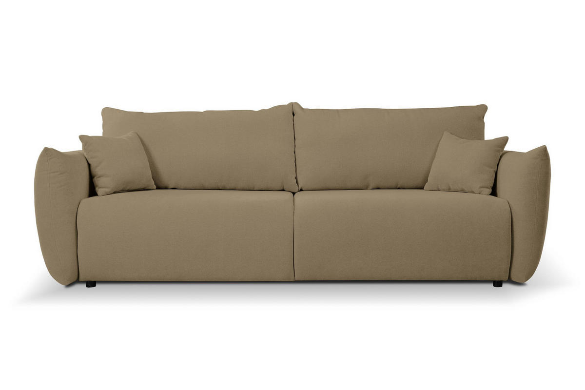 SOFA Hallora - Cappuccino (Melody 12) - Cappuccino, Holzwerkstoff (240/88/108cm) - Möblo