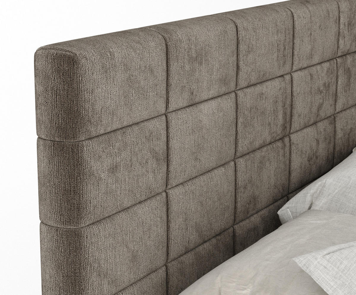 BOXSPRINGBETT Ava Braun 200/200 cm - Schwarz/Braun, Holz/Holzwerkstoff (200/200cm) - Maison de Reve