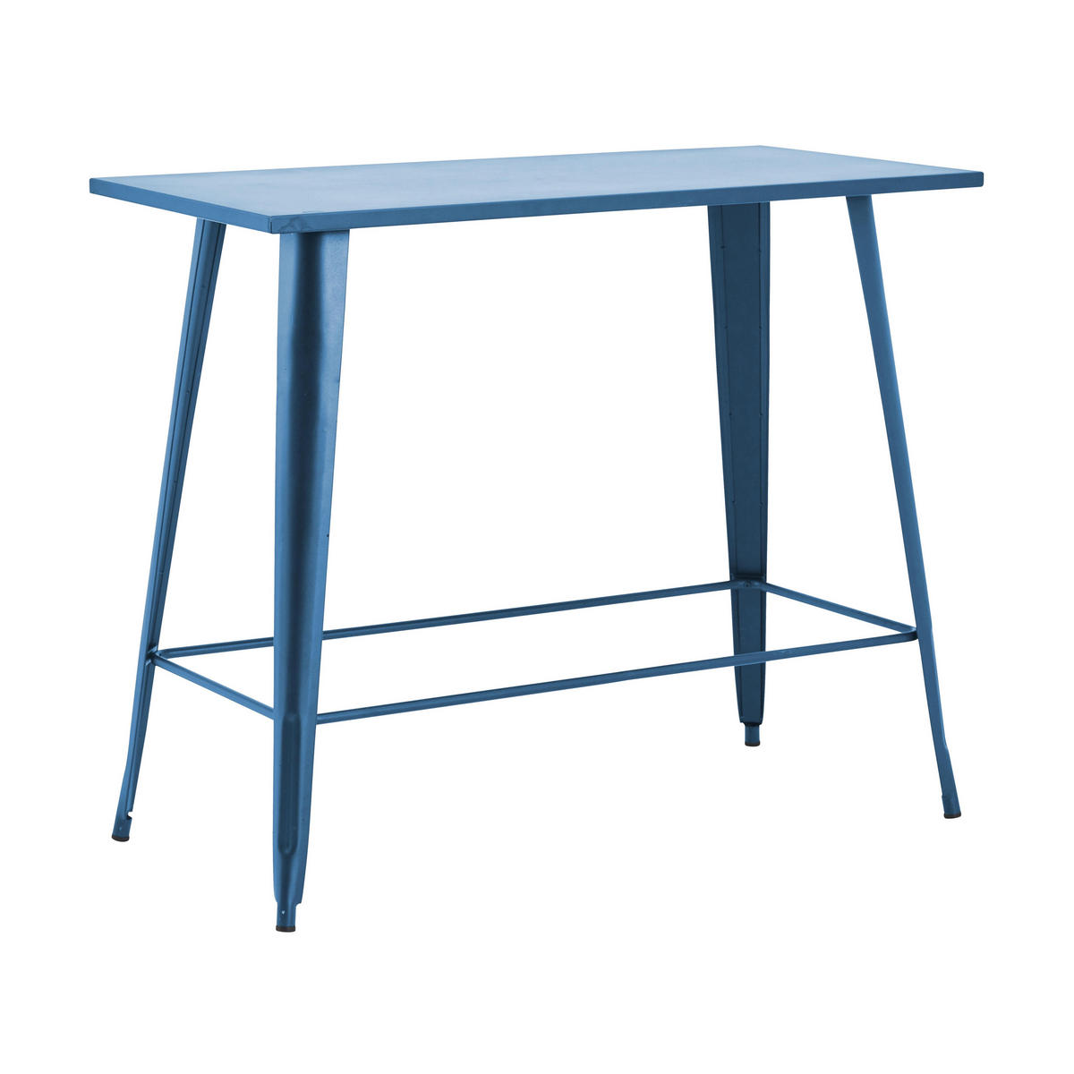 HOCHTISCH, Pazifikblau - Blau, Metall (120/60/101cm) - Oviala