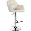 BARHOCKER Lederlook creme - Chromfarben/Creme, Textil (57/97/59cm) - CLP