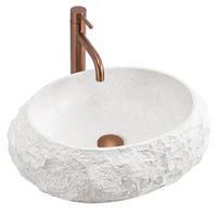AUFSATZWASCHBECKEN Rea Mika Ivory - Weiß, Kunststoff (38/15/50cm) - REA