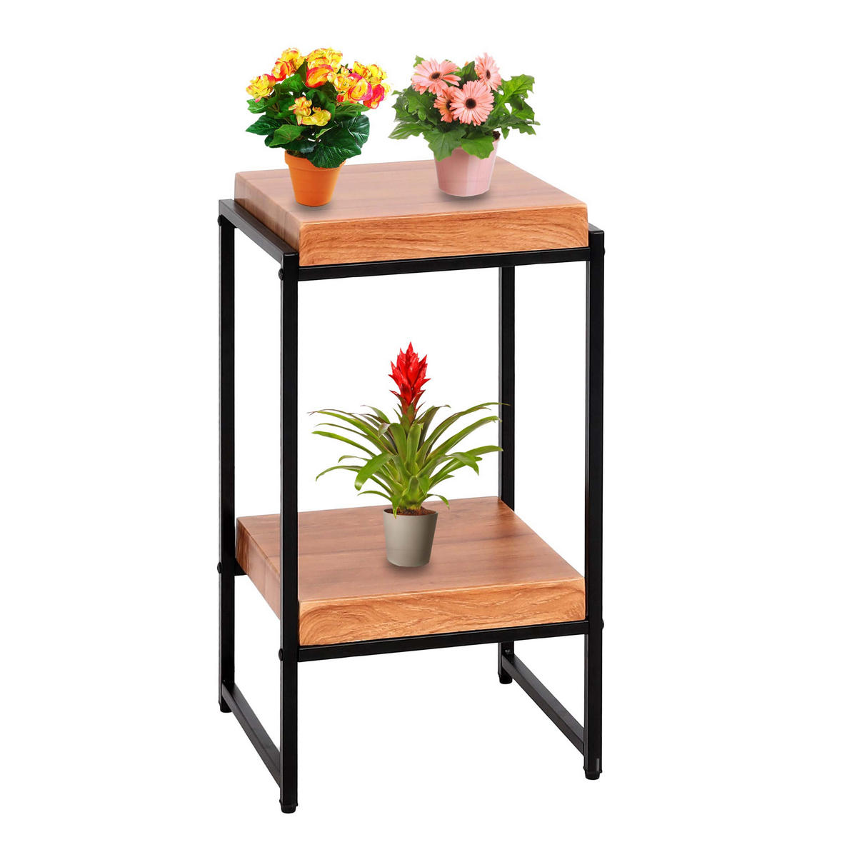 BLUMENTISCH quadratisch Braun - Braun, Holzwerkstoff (32/30/61cm) - MCW