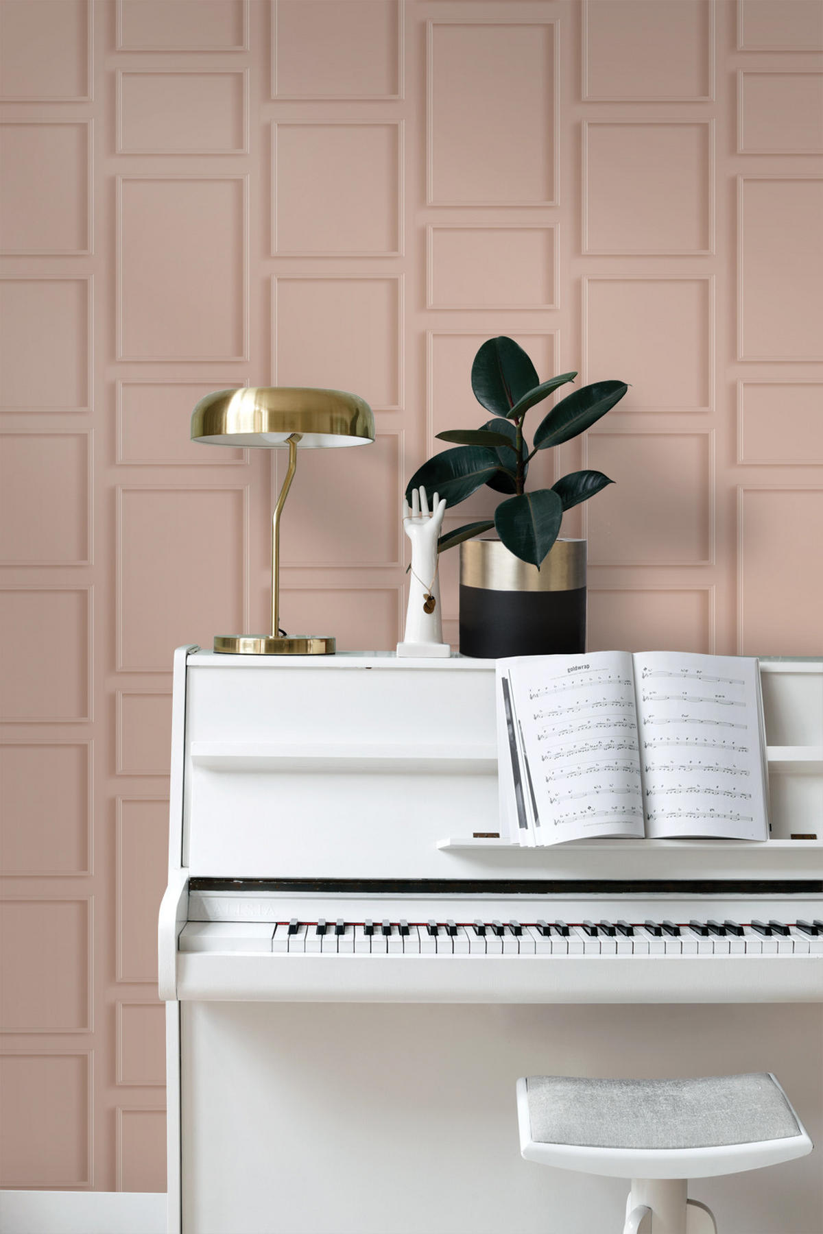 TAPETE Holzwandverkleidung 50 x 900 cm - Pink, Papier (50/900cm) - ESTAhome