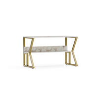 COMPUTERTISCH Wake - Goldfarben/Multicolor, Holzwerkstoff (120/60/72.8cm) - Decorotika