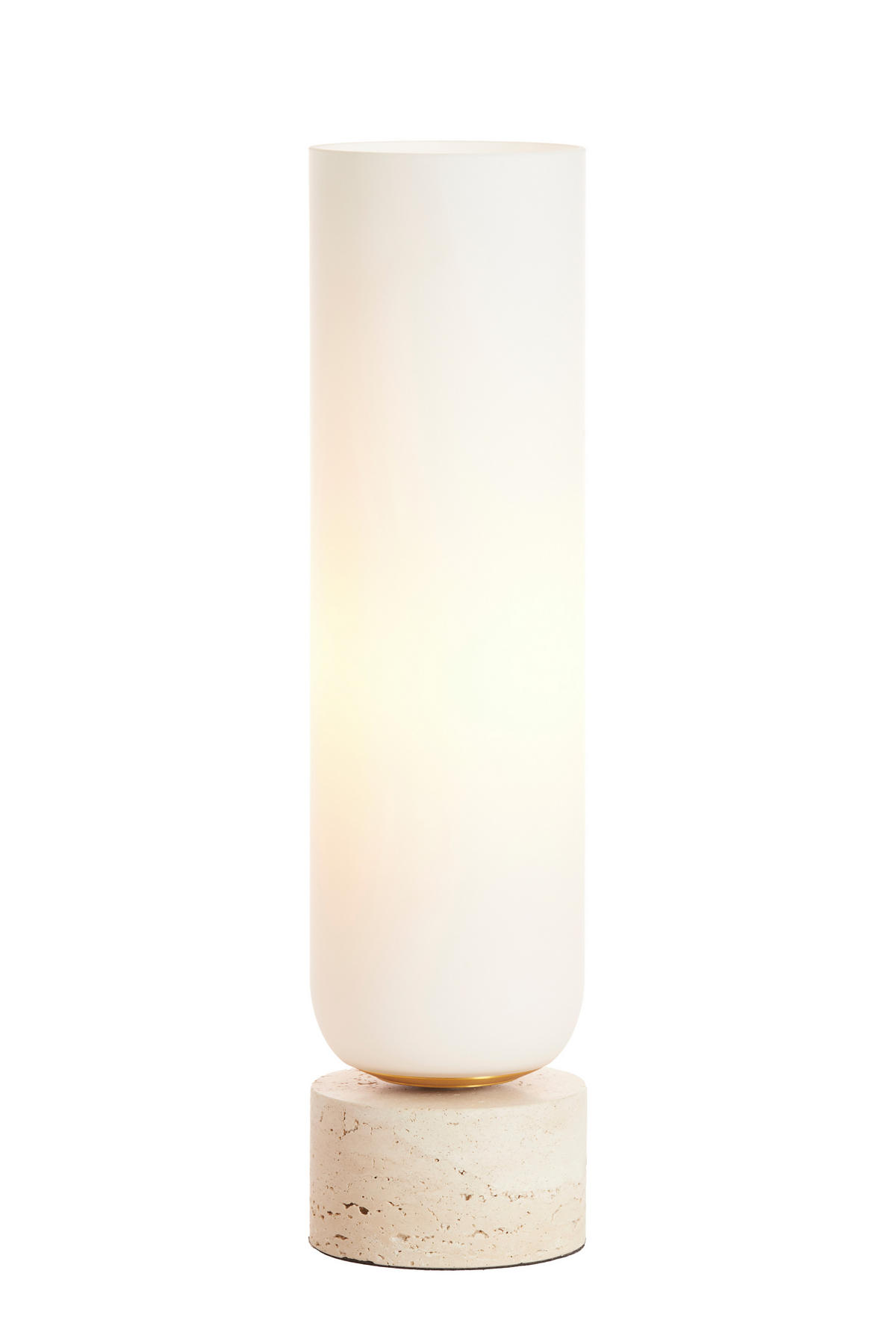 TISCHLAMPE Rylano Weiß Ø12/47 cm - Weiß, Glas (12/12/47cm) - Light & Living