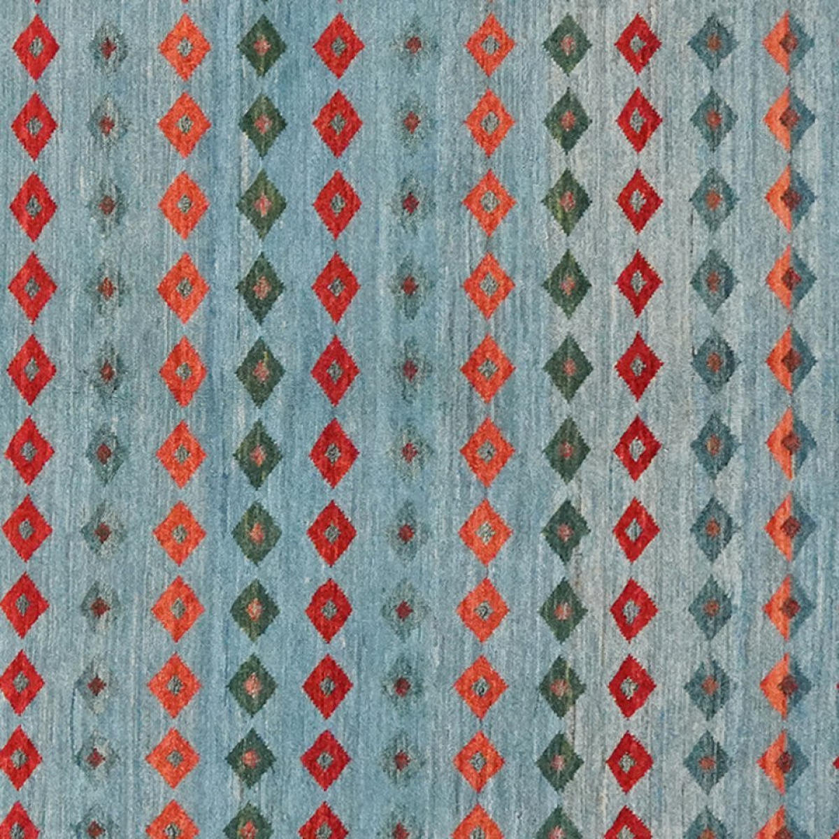 GABBEH-TEPPICH handgeknüpft Rizbaf Blau 188/151 cm Schurwolle - Blau, Textil (151/188cm) - Looma