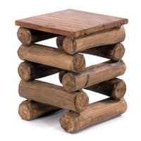 HOCKER BLOCK 38 Teak Massivholz naturfarben - Braun, Holz (30/39/30cm) - DESIGN DELIGHTS