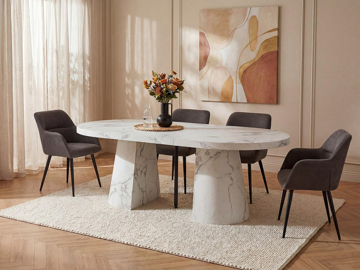 ESSTISCH - 6 Personen, 8 Personen, 10 Personen, 12 Personen, > 12 Personen - Holz, Platte - Weiß CLOEVA - Weiß, Holz (100/250/76cm) - Vente-Unique