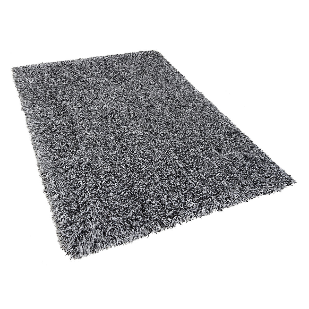 CHLUPATÝ KOBEREC SHAGGY Cide 200/140 cm - černá, plast (140/200cm) - Beliani