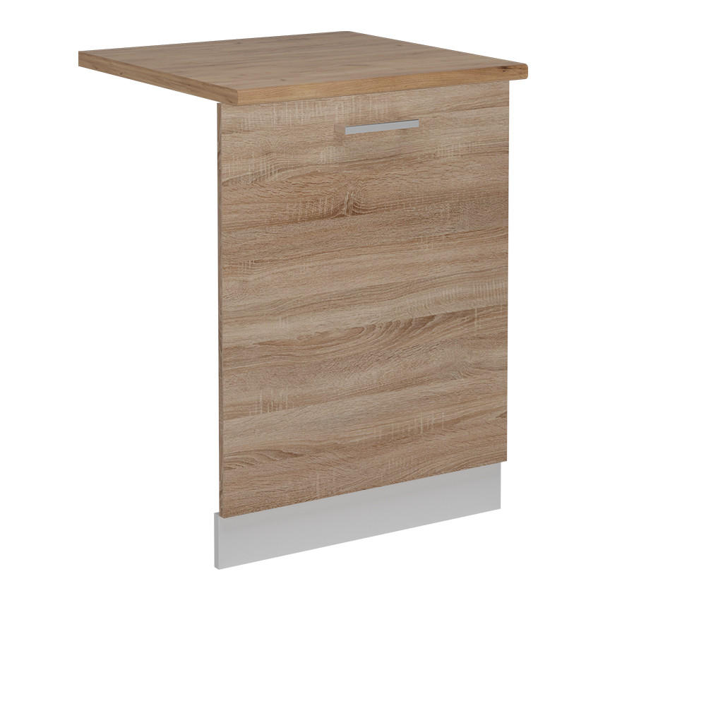 DISKMASKINENS FRONTPANEL R-Line Sonoma 60 cm , AP Oak Sonoma ek, Vit 81.8/60/60 cm