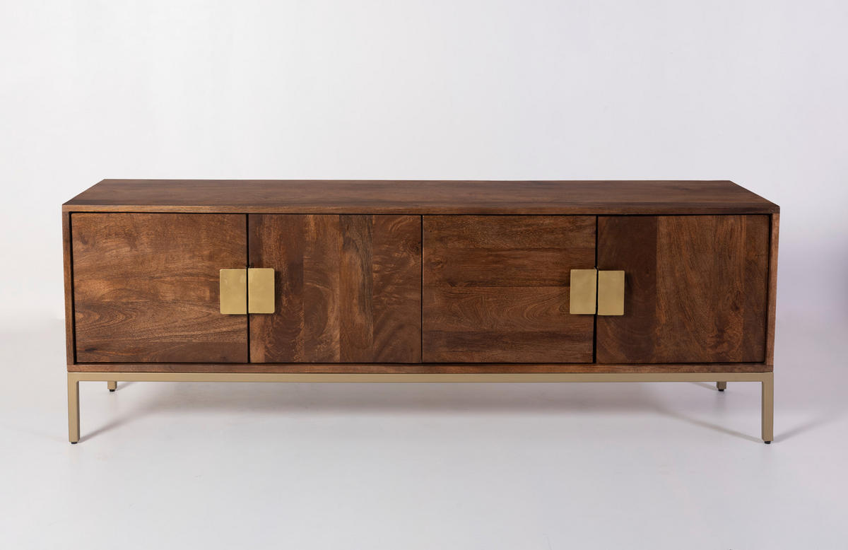 TV-SCHRANK Ralf Mangoholz Braun 50x40x145cm - Braun, Holz (40/50/145cm) - DELUKE