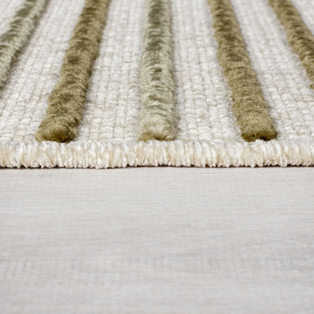 Thumbnail - Kadima Design Teppich, Grün, Textil, Gestreift, Rechteckig, 80x160 cm, pflegeleicht, in verschiedenen Größen erhältlich,...