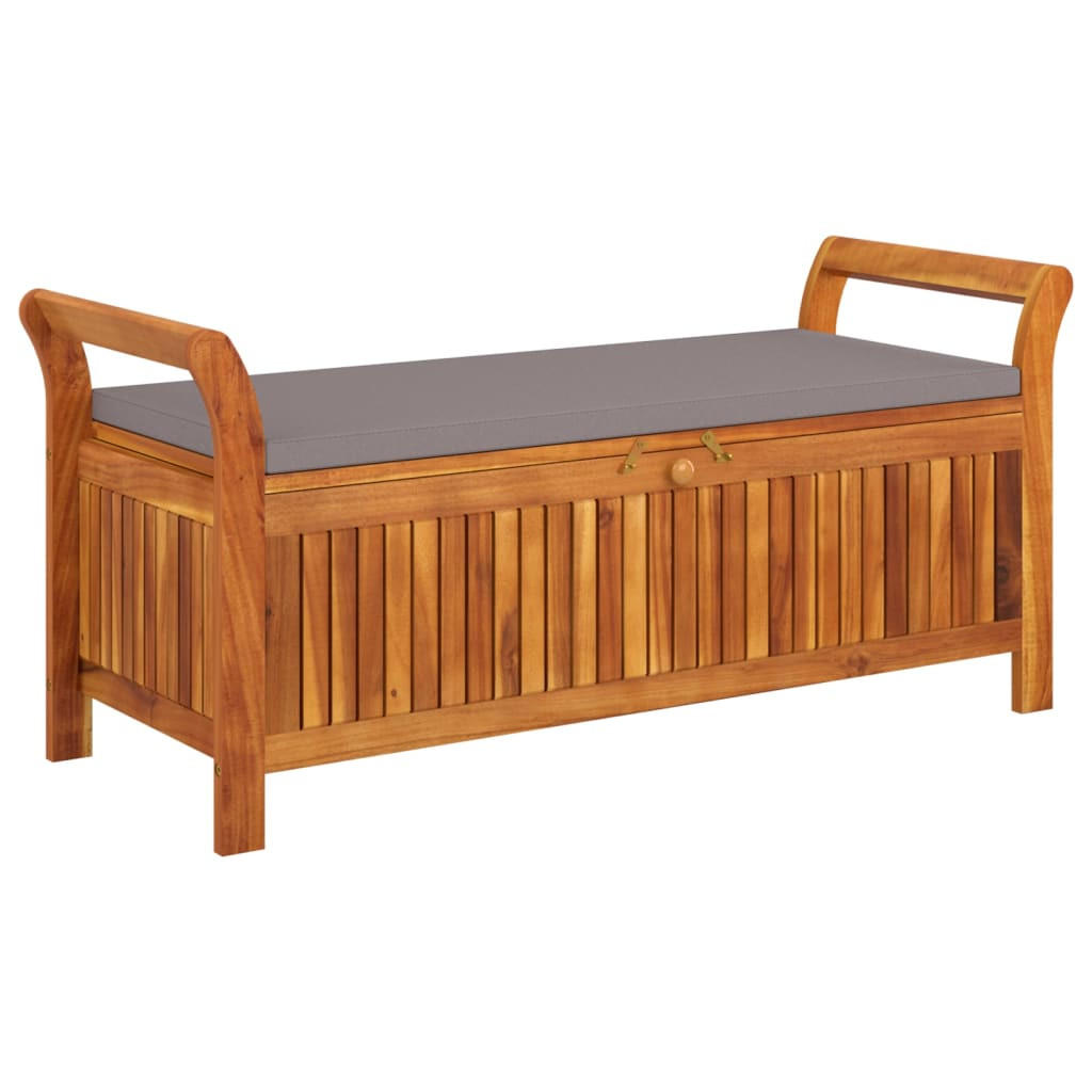 furnicato Garten-Truhenbank Braun, Grau 50x60x126 cm