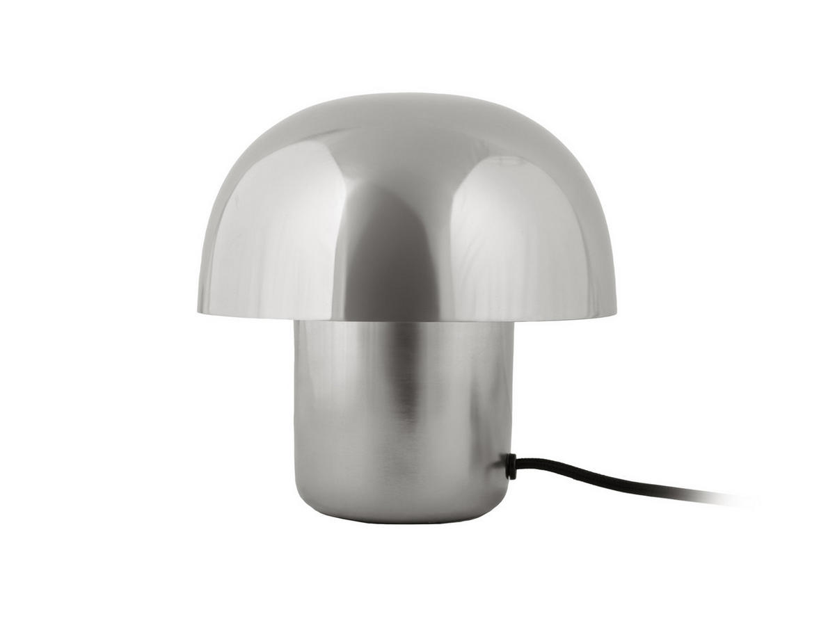 TISCHLAMPE Fat Mushroom 20/20/20 cm - Silberfarben, Metall (20/20/20cm) - Leitmotiv