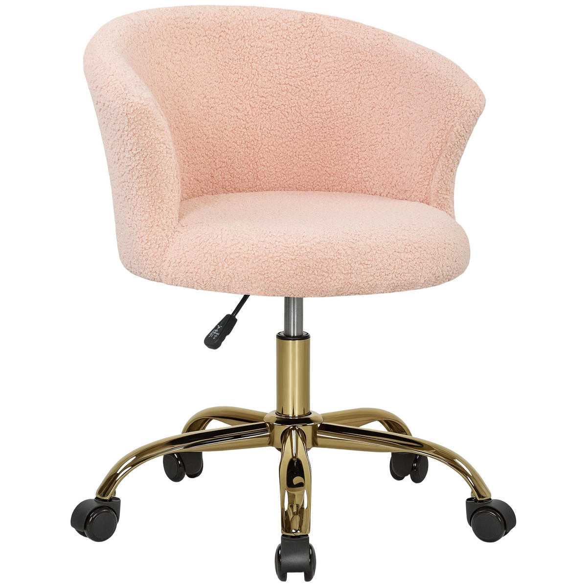 DREHSTUHL DE-11767 höhenverstellbar 360° drehbar Rosa - Pink, Textil (56/76/58cm) - ComfortXL