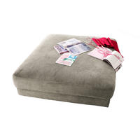 BIG HOCKER MADELINE Silber Cord - Silberfarben, Textil (120/43/120cm) - KAWOLA