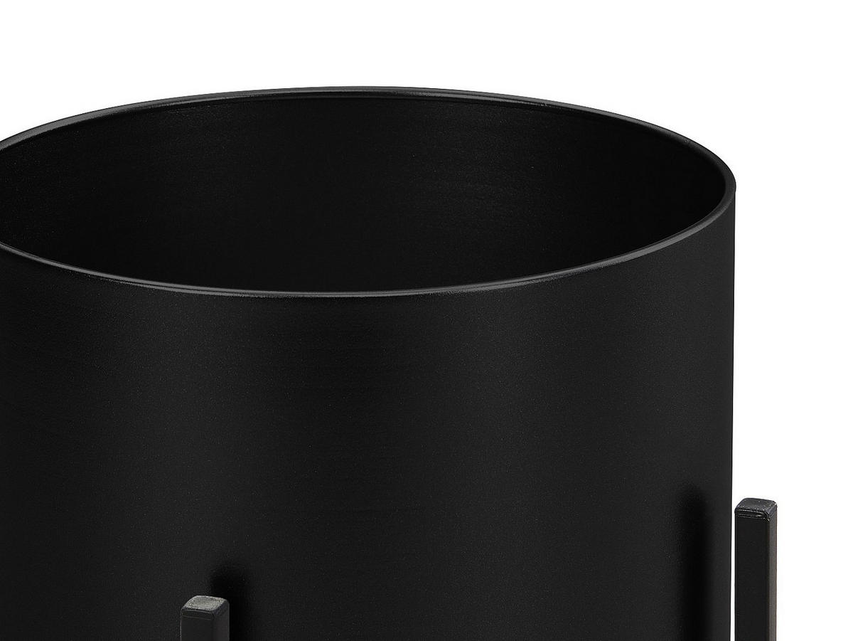 ÜBERTOPF - 23 cm, 25 cm x 25 cm, 23 cm - Metall - Schwarz - EDMEE - Schwarz, Metall (23/39/25cm) - Vente-Unique