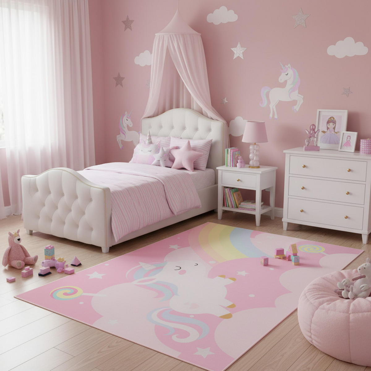 TEPPICH JOY Rosa 180/250 cm - Rosa, Textil (180/250cm) - Tapiso