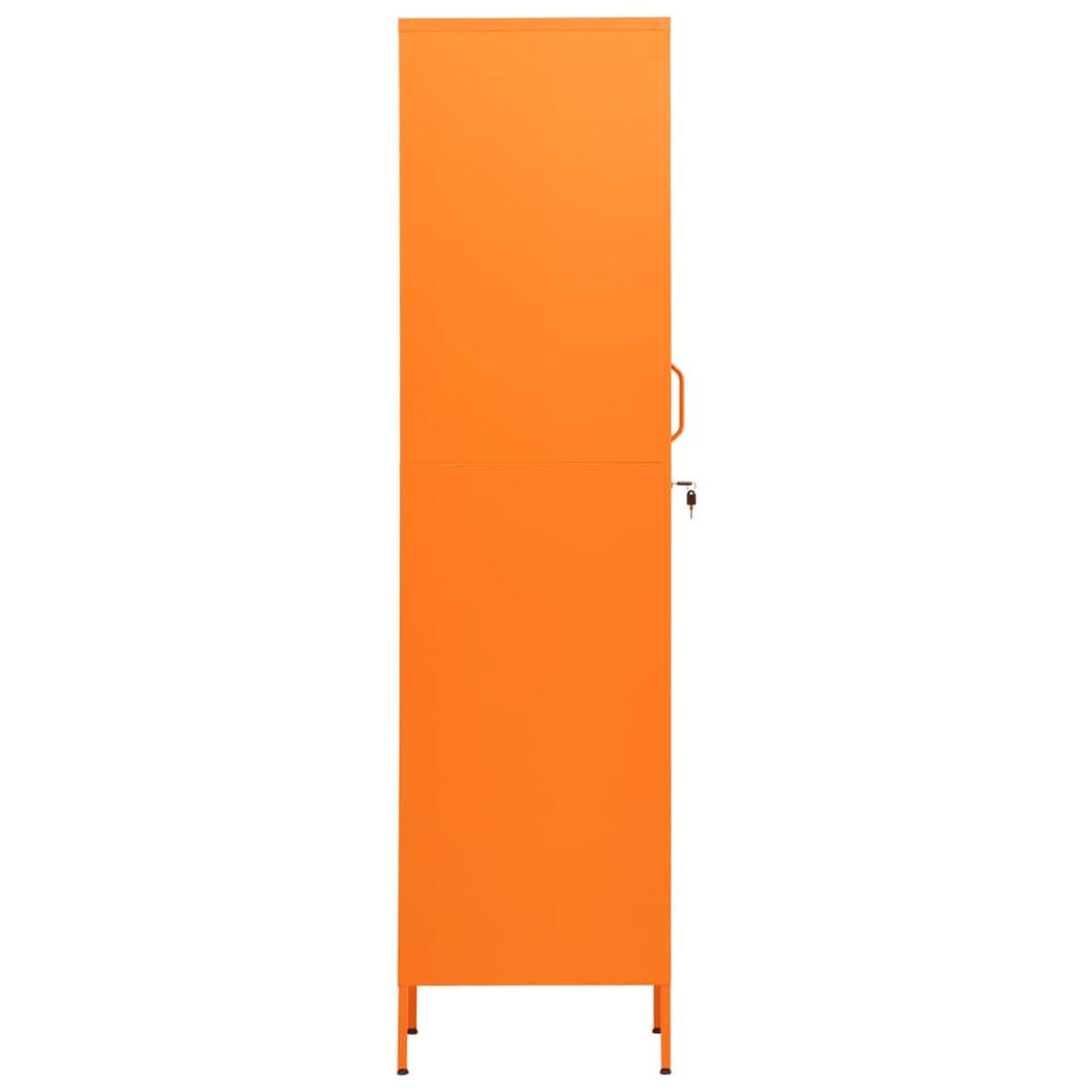 SCHLIESSFACHSCHRANK mit 5 Fächern, 35/46/180 cm, aus Stahl, in Orange - Orange, Metall (35/180/46cm) - vidaXL