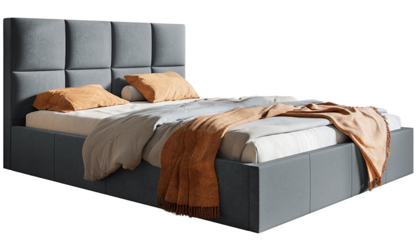BETT Grafit SIM 180x200 cm - Schwarz/Graphitfarben, Kunststoff/Textil (180/200cm) - Sepro Meble