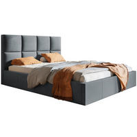 BETT Grafit SIM 160x200 cm - Schwarz/Graphitfarben, Kunststoff/Textil (160/200cm) - Sepro Meble