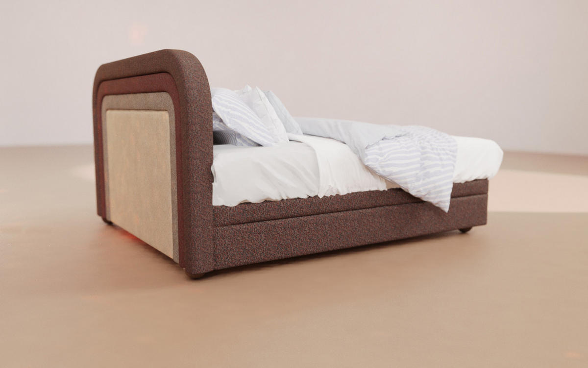 KONTINENTALBETT - Boxspringbett Nest 160x200 - Kupferfarben - Aragon 59 + Aragon 62 + Aragon 3 + Aragon 1 - Kieferfarben/Kupferfarben, Holzwerkstoff/Textil (160/200cm) - Möblo