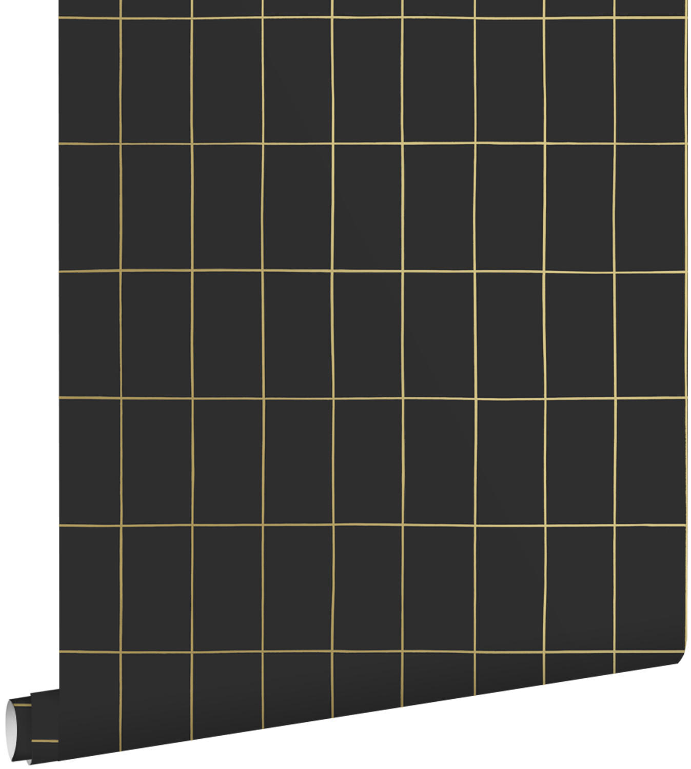 TAPETE kleine Fliesen 53 cm x 10.05 m - Schwarz, Papier (53/1000cm) - ESTAhome
