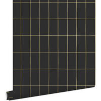 TAPETE kleine Fliesen 53 cm x 10.05 m - Schwarz, Papier (53/1000cm) - ESTAhome