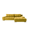 ECKSOFA WAVE Mit Schlaffunktion, Stoff SORO, Gelb Rechts - Gelb, Holz (281/105cm) - Kaiser Möbel