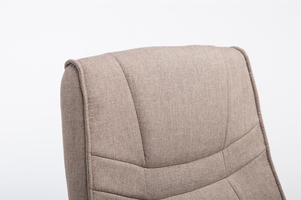 BESUCHERSTUHL Delhi Stoff Taupe Konferenzstuhl Bürostuhl - Taupe, Textil (60/104/67cm) - DELUKE