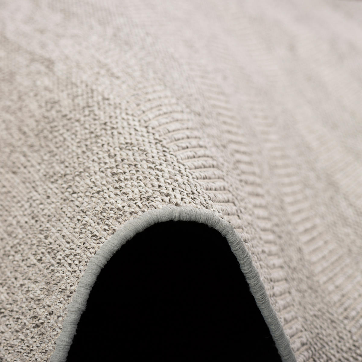 SISAL-OPTIK DESIGNER FLACHGEWEBE TEPPICH PURE MELIERT - Hellgrau, Textil (133/133cm) - Snapstyle