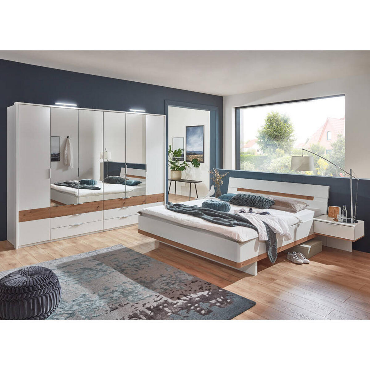 BETTANLAGE Granada-43 - Weiß, Holzwerkstoff - Lomado