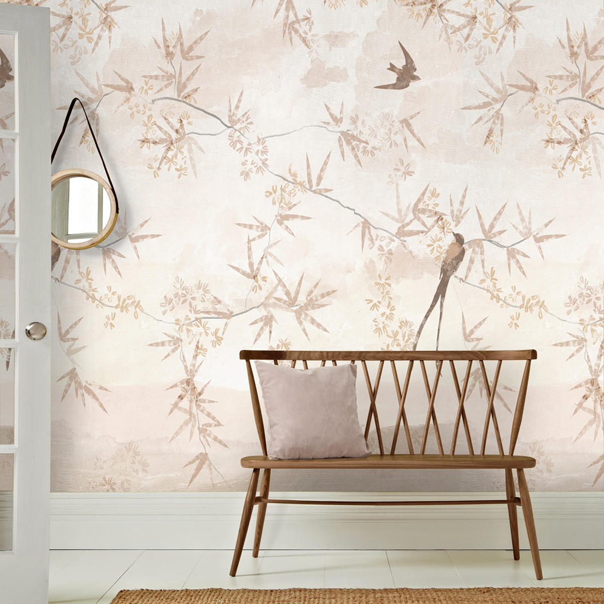FOTOTAPETE Sakura 280x159cm - Beige, Papier/Kunststoff (159/1cm) - Art for the Home