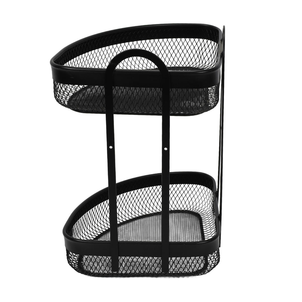 ECKREGAL 2 Ablagen 23/23/33,5 cm - Schwarz, Metall (23/33.5/23cm) - 5five Simply Smart