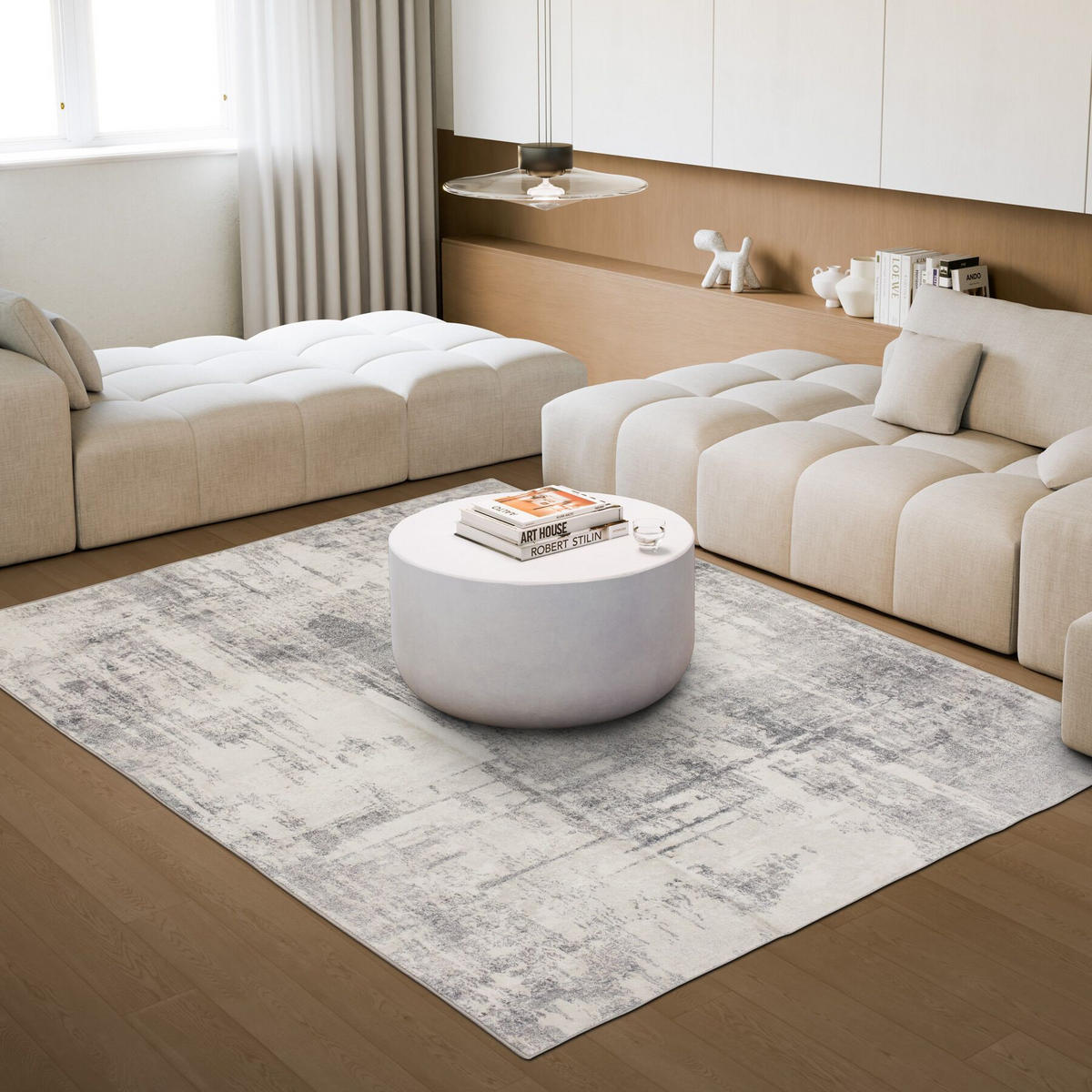 TEPPICH Vintage Design Nadira,rutschfeste Unterseite,beige/grau - Beige/Grau, Textil (200/274cm) - tectake